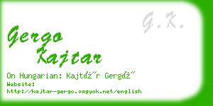 gergo kajtar business card